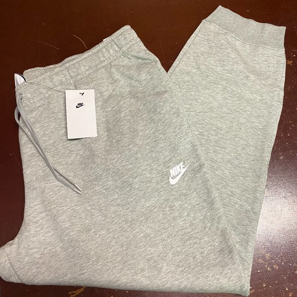 Nike Womens Gray Sportswear Mid Rise Fleece Standard Fit Jogger Pants Size XXL - Picture 1 of 4